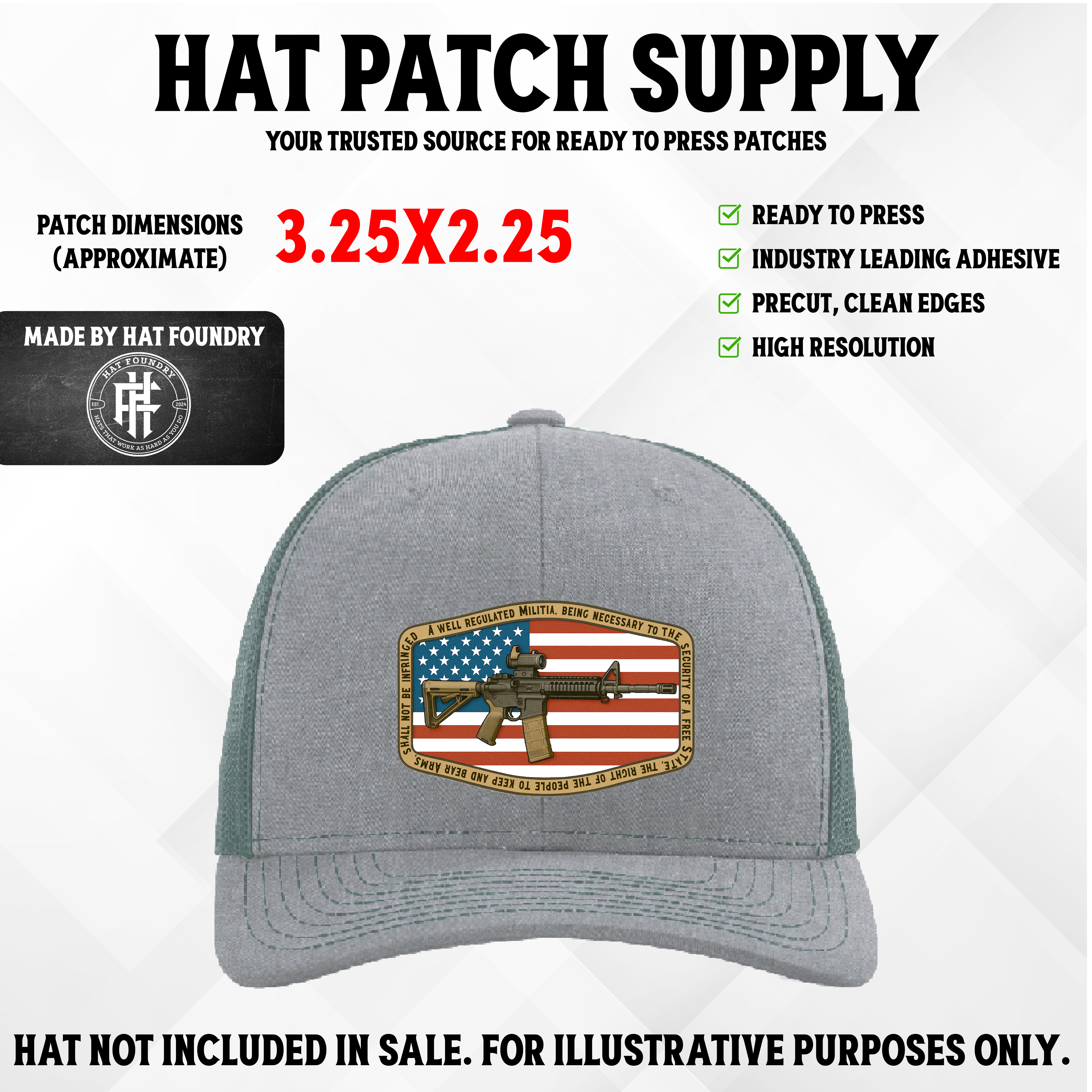 Patriotic Collection #1 - Hat Patch Supply by Hat Foundry
