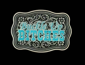 Buckle Up Buckle Western Design Tri-Layer Acrylic Hat Patch