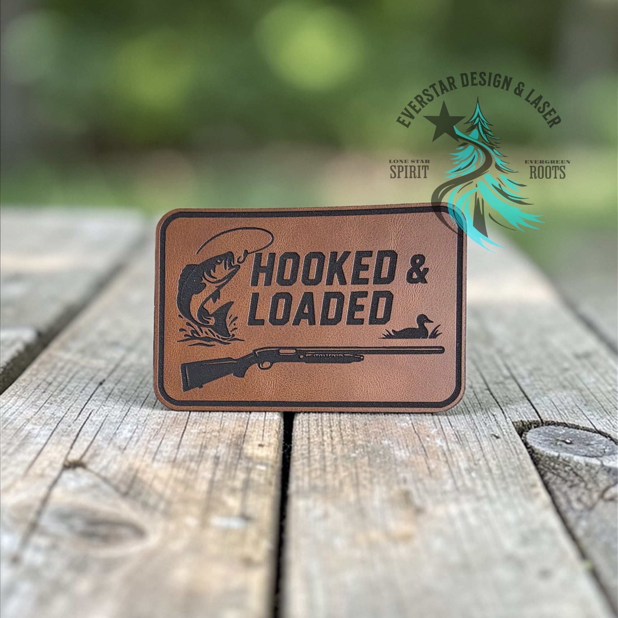 Hooked & Loaded Leather Patch