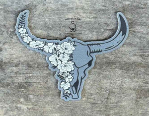 Floral Bull Skull Contour - 5 colors - Partner Collection