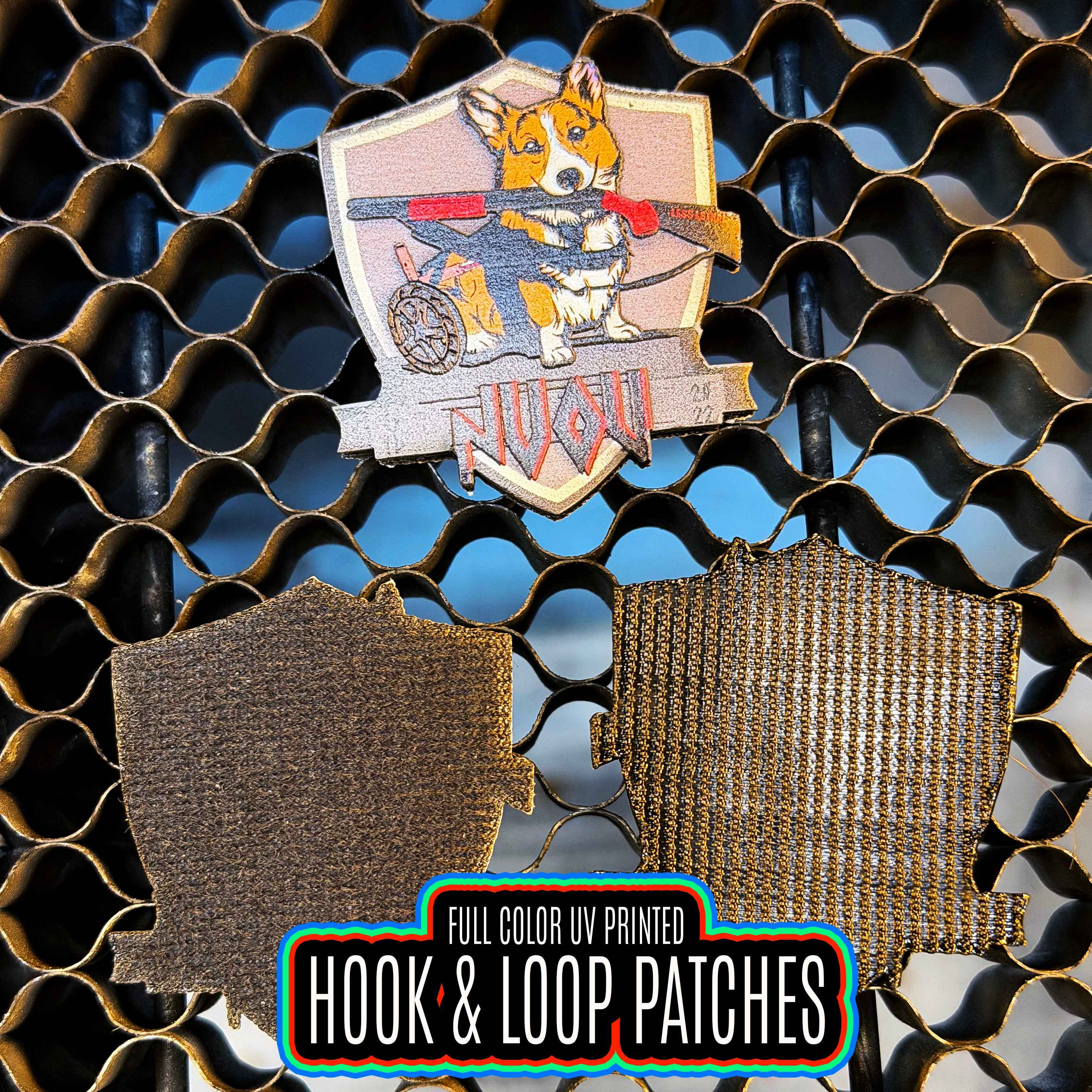 Wholesale Hook and Loop UV Printed Patches