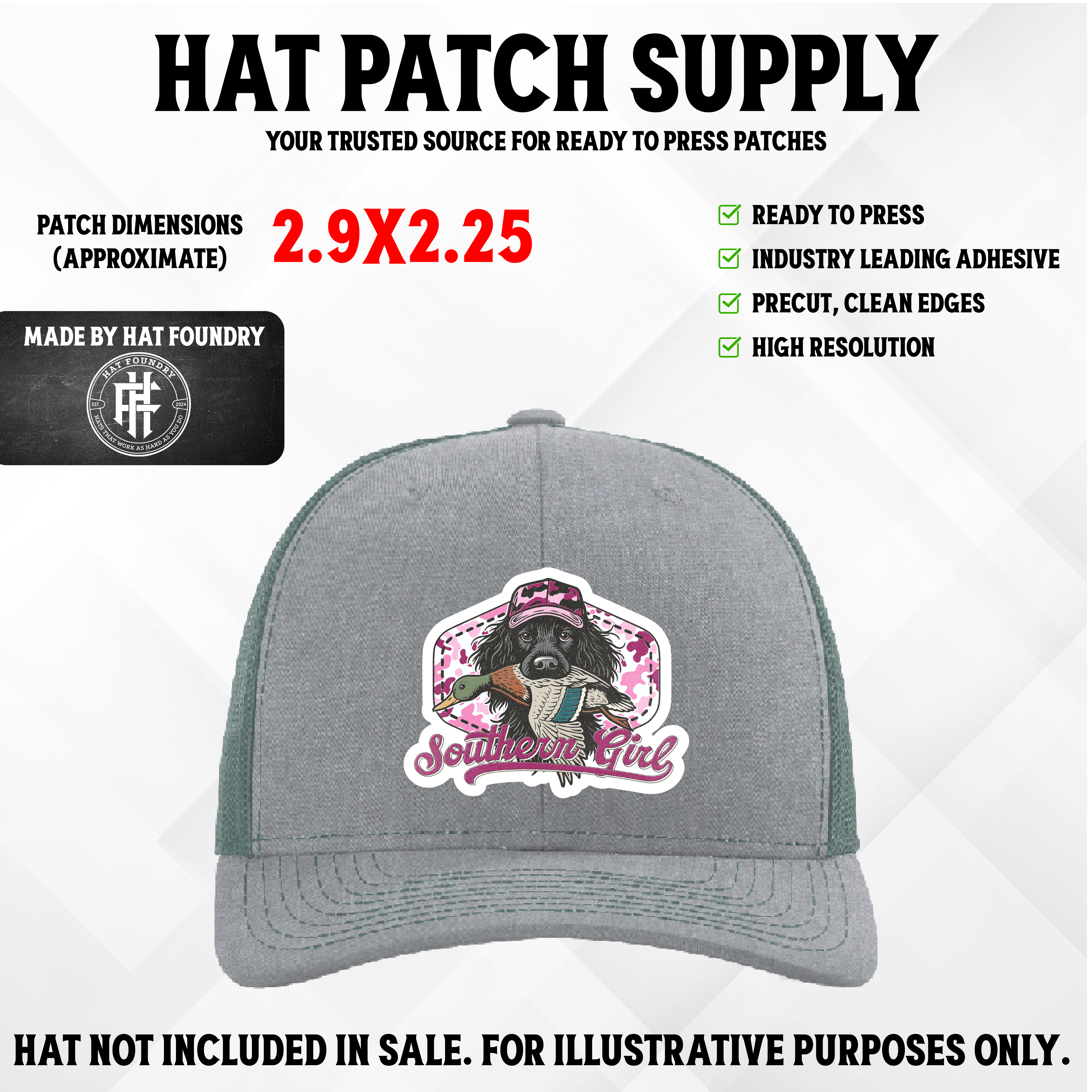 Southern Girl UV Printed Hat Patch