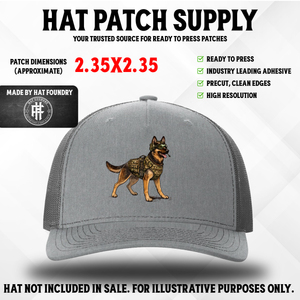Tactical German Shepherd UV Hat Patch - Hat Patch Supply by Hat Foundry
