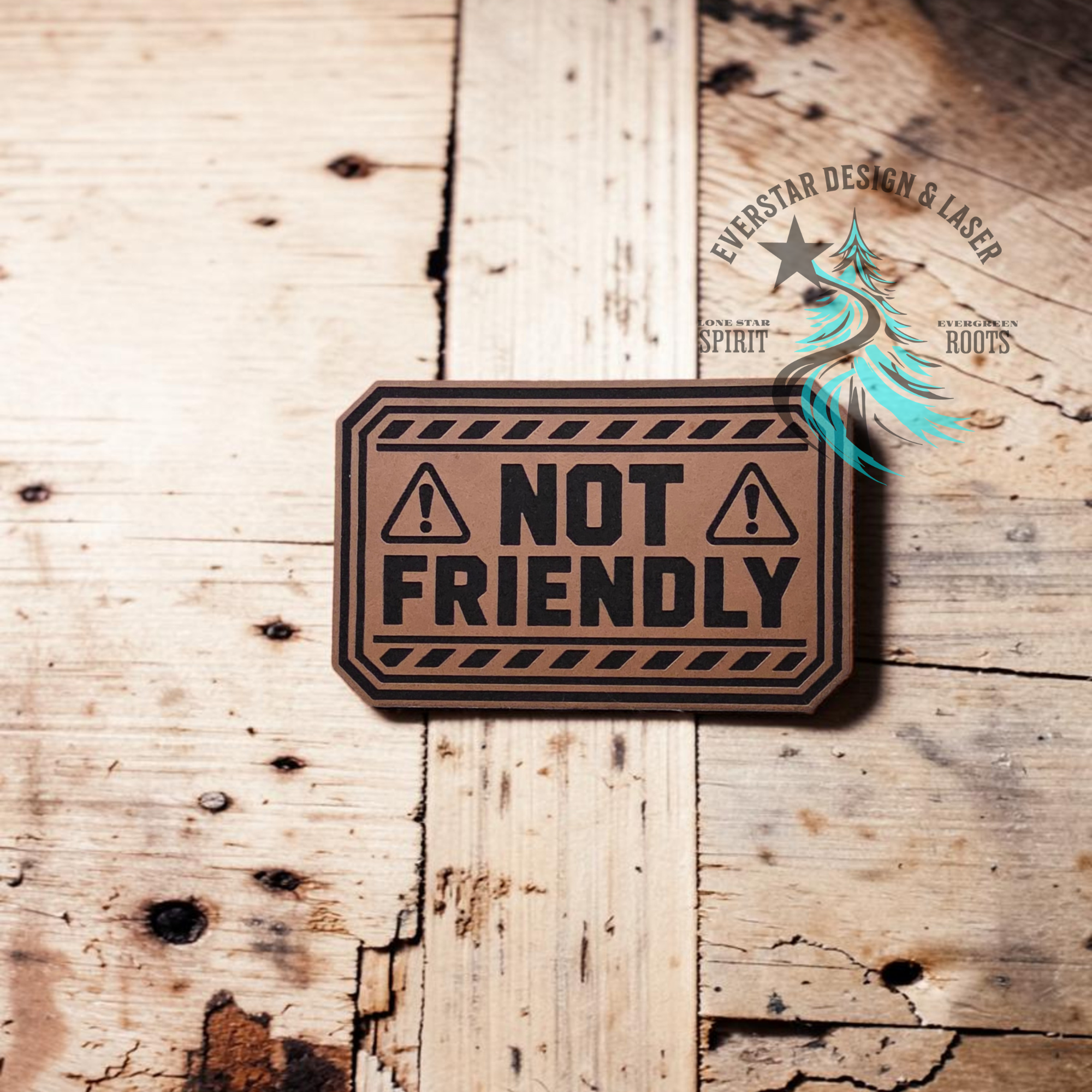 Not Friendly Leather Patch