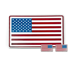 RWB American Flag Hat Patch – Patriotic Red White Blue Acrylic Hat Patch - Hat Foundry
