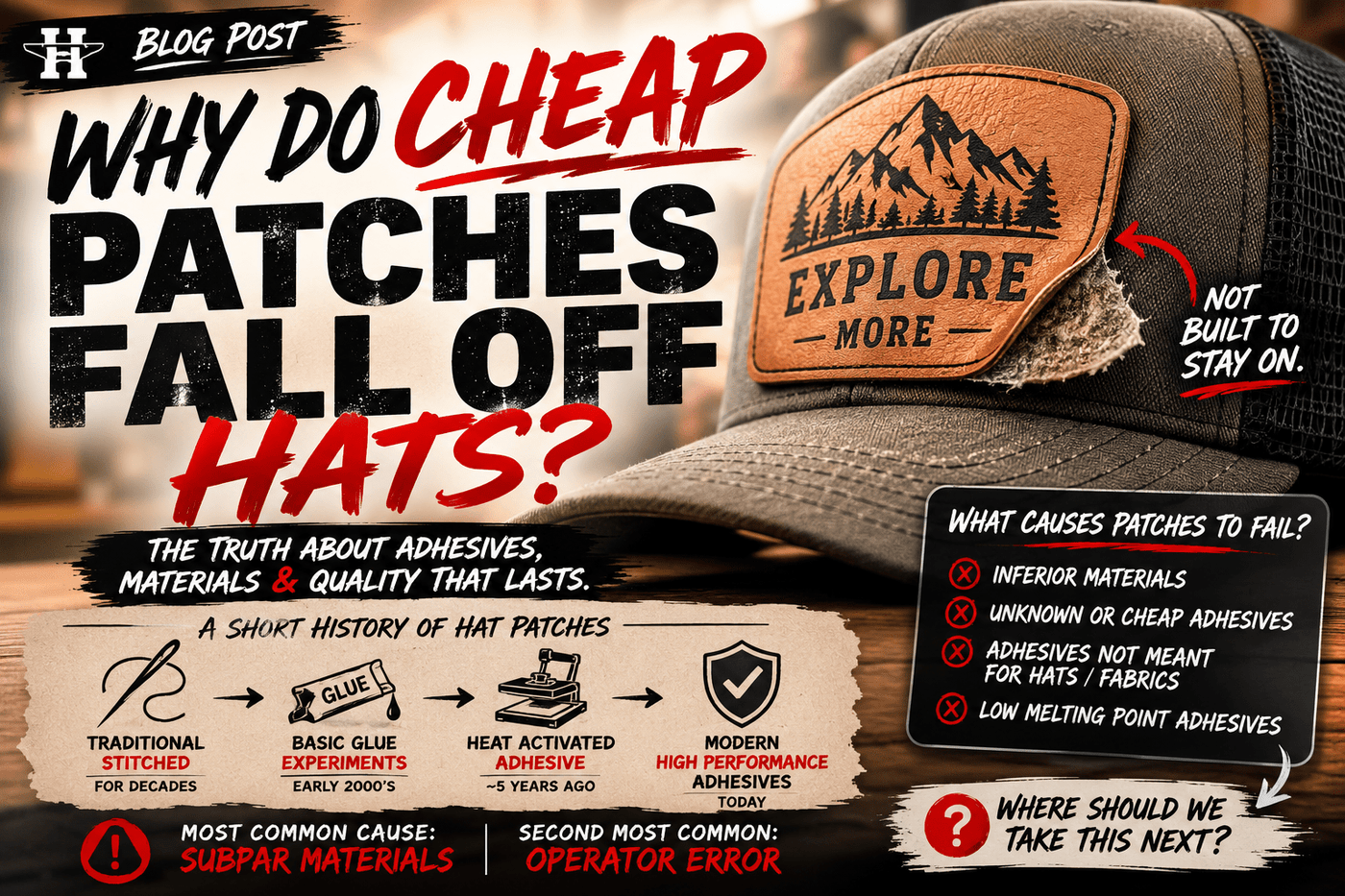 Why Do Cheap Patches Fall Off Hats? - Hat Patch Supply