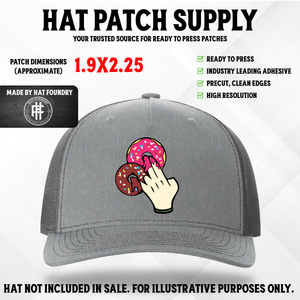 🍩 2 In The Pink, 1 In The Stink – Shocker Donut UV Printed Hat Patch - Hat Patch Supply by Hat Foundry