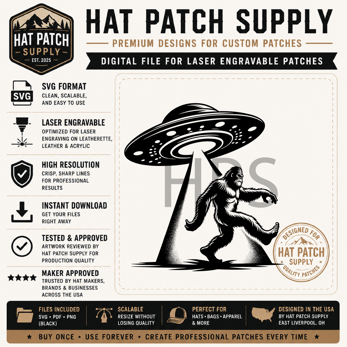Final preview sheet of the Bigfoot SVG bundle set 2 designs