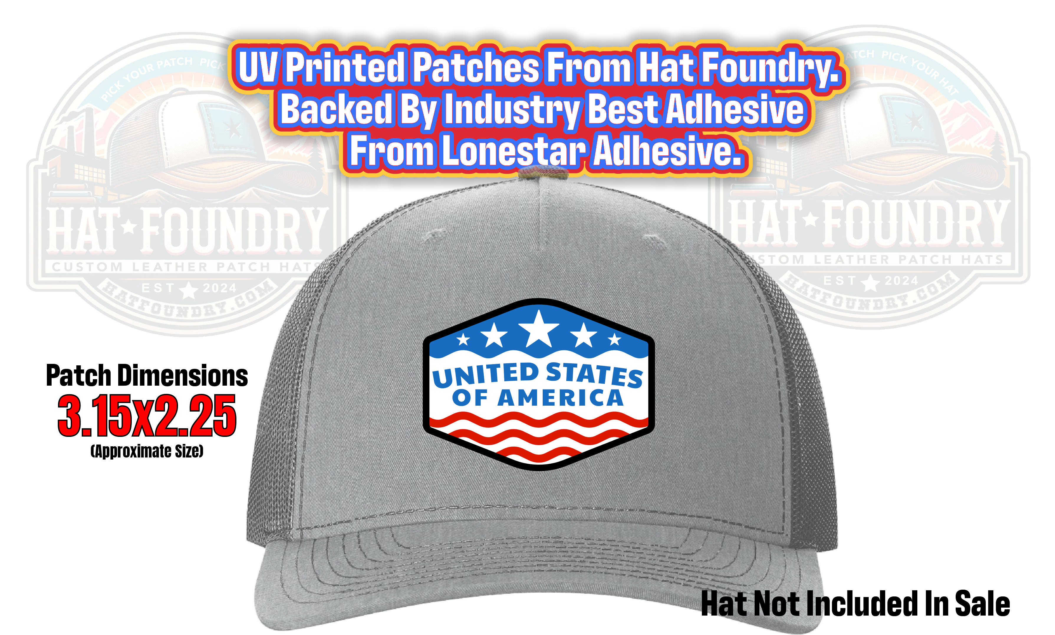 United States of America 250 Commemorative Hat Patch