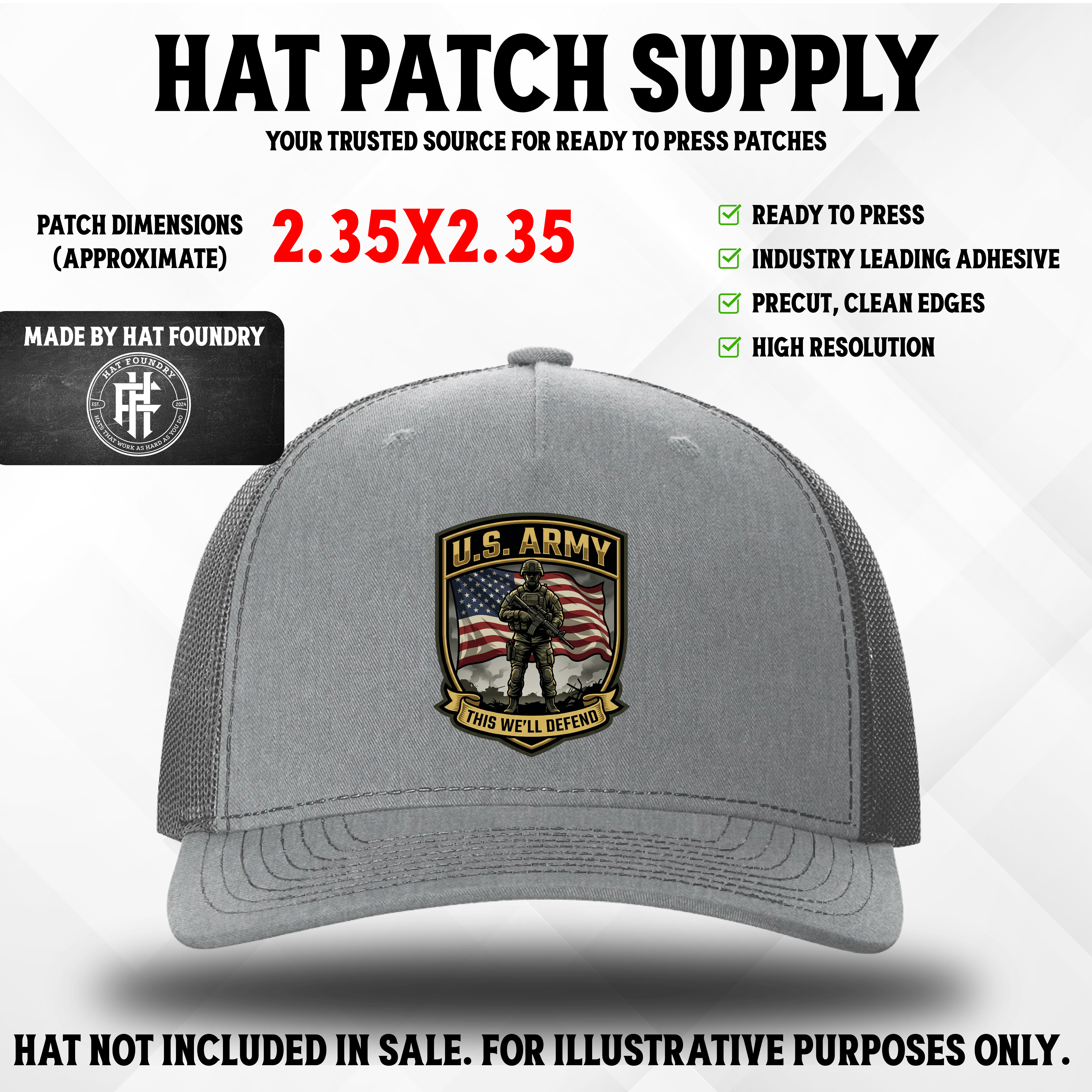 USA Army UV Hat Patch