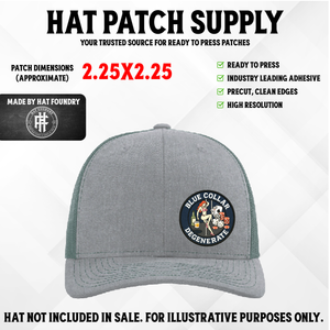 Blue Collar Degenerate UV Printed Patch - Hat Patch Supply by Hat Foundry