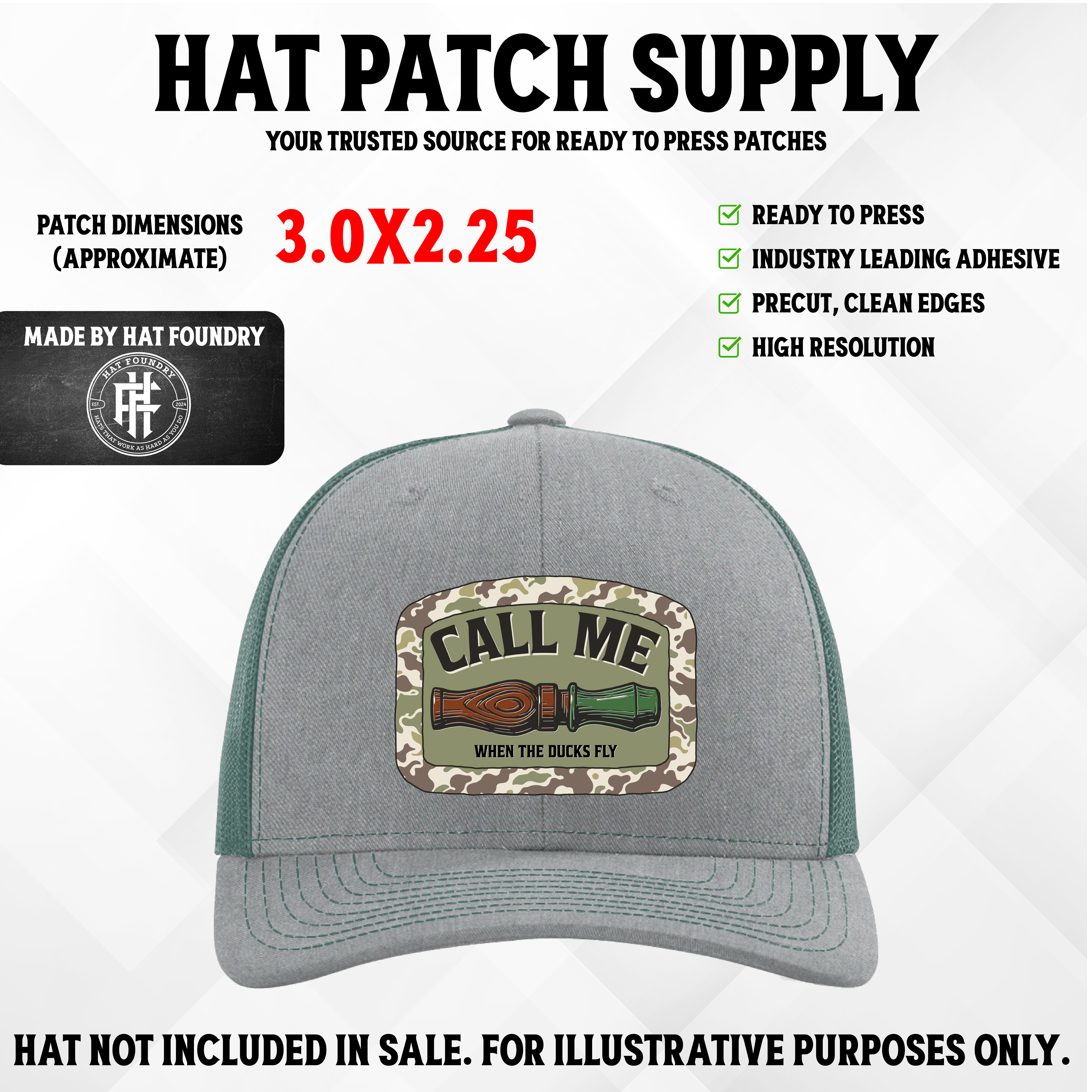 Call Me When Ducks Fly UV Printed Patch