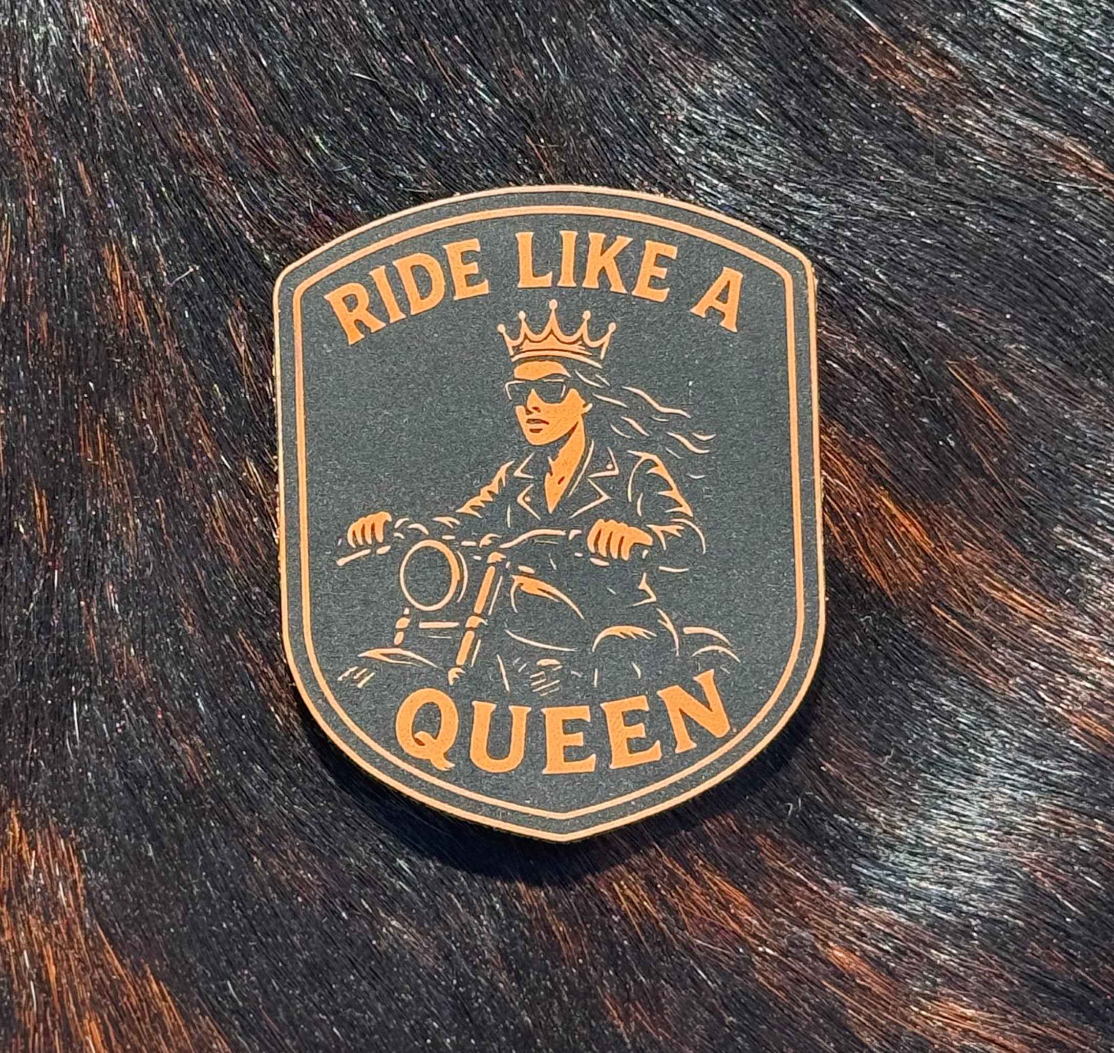 Engraved Ride Like a Queen Patch