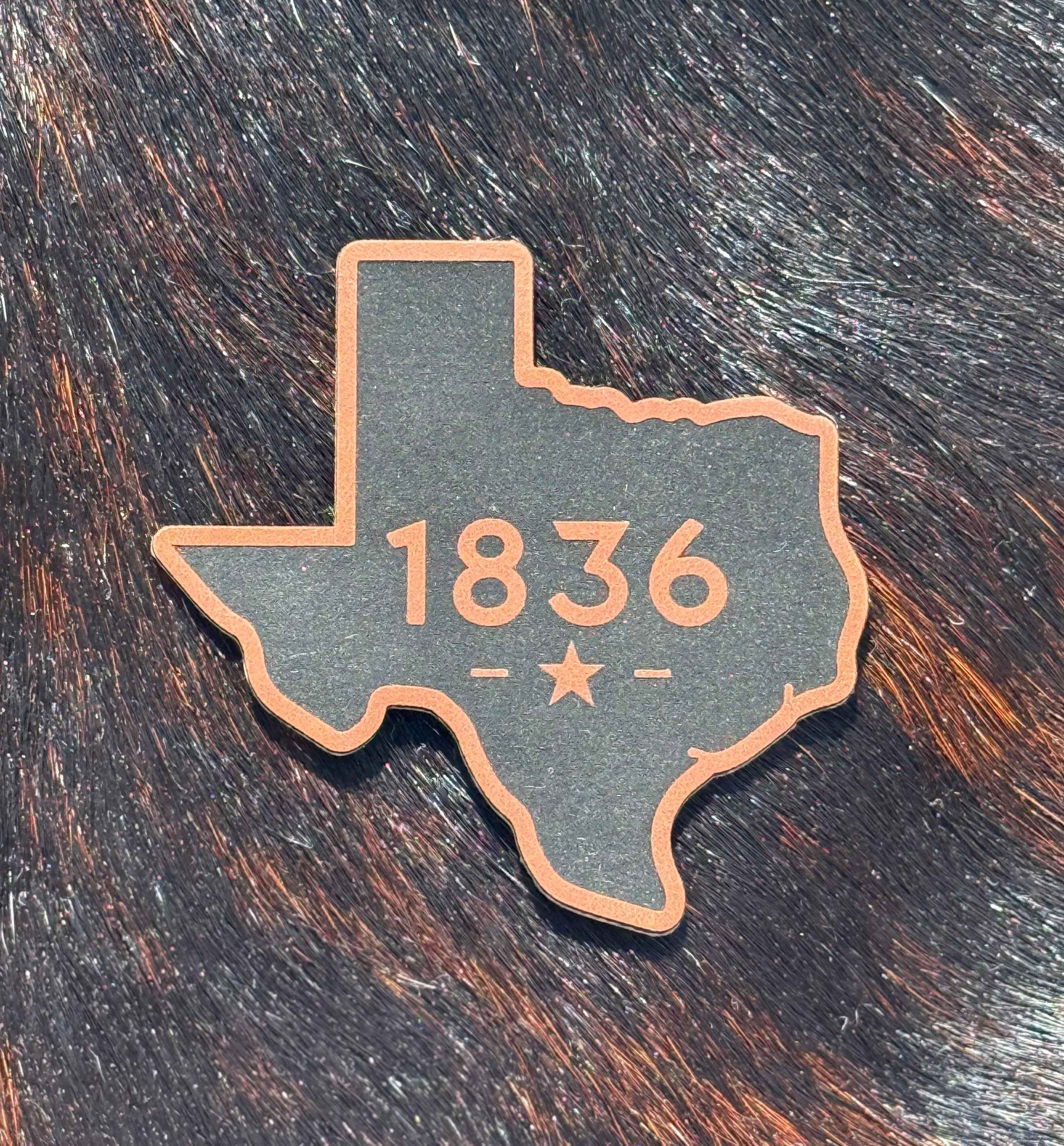 Engraved Texas 1836 Patch
