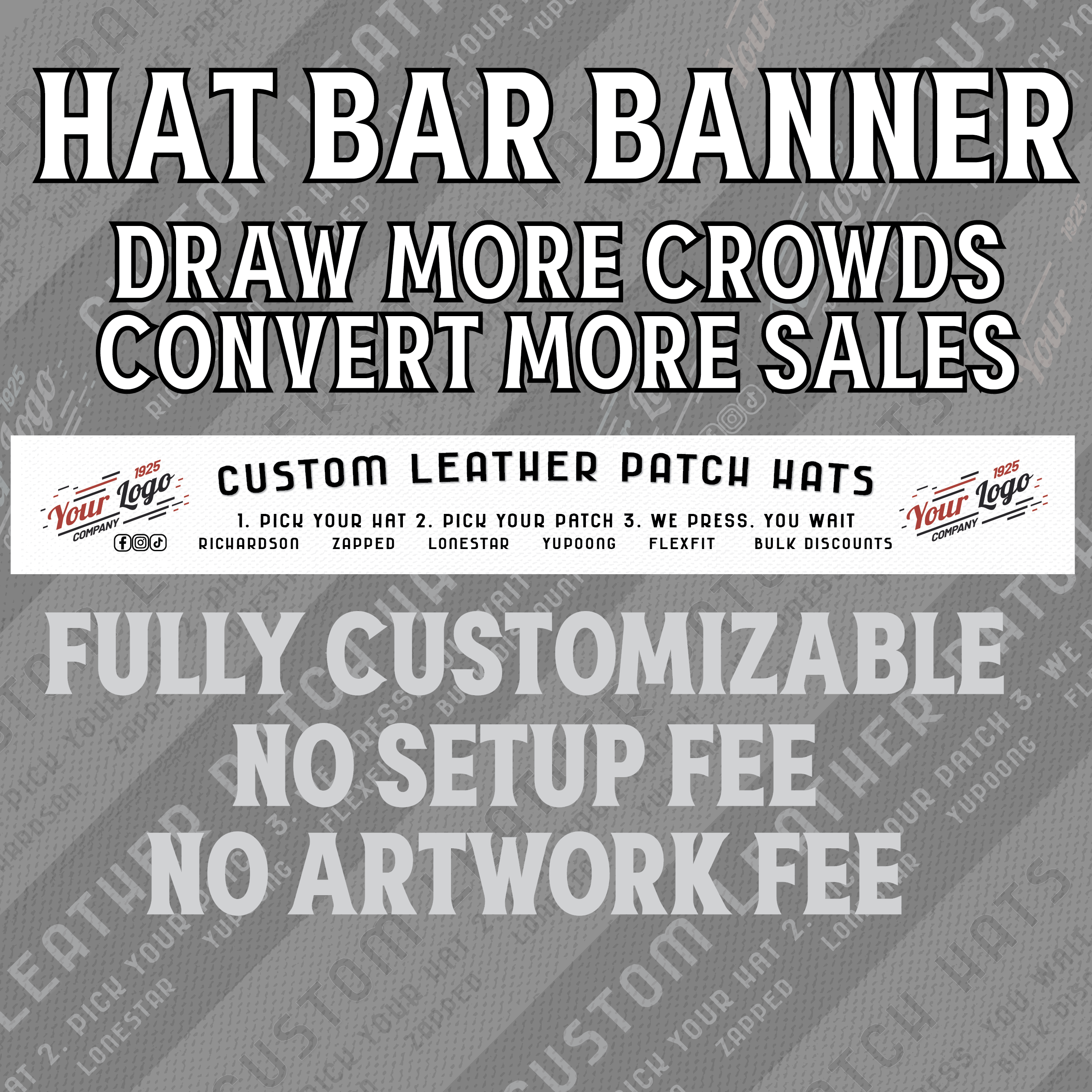 High Converting Hat Bar Tent Banner
