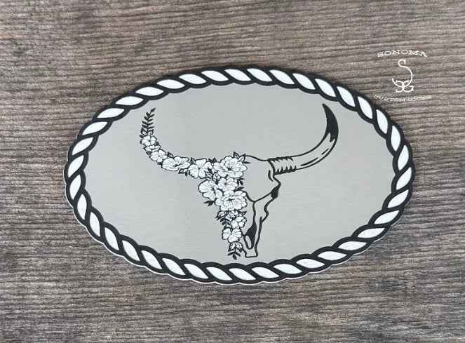 Floral Bull Skull Rope Border - 5 colors - Partner Collection
