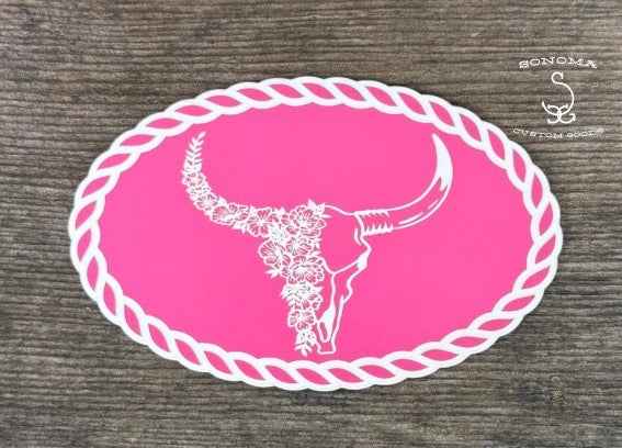 Floral Bull Skull Rope Border - 5 colors - Partner Collection