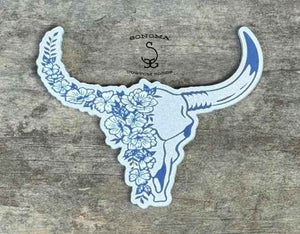 Floral Bull Skull Contour - 5 colors - Partner Collection