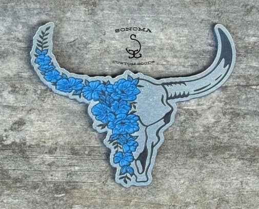 Floral Bull Skull Contour - 5 colors - Partner Collection