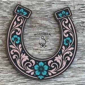 Floral Horseshoe - 2 engrave combos- Partner Collection