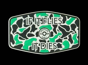If It Flies Acrylic Hat Patch - 3 Colors Available