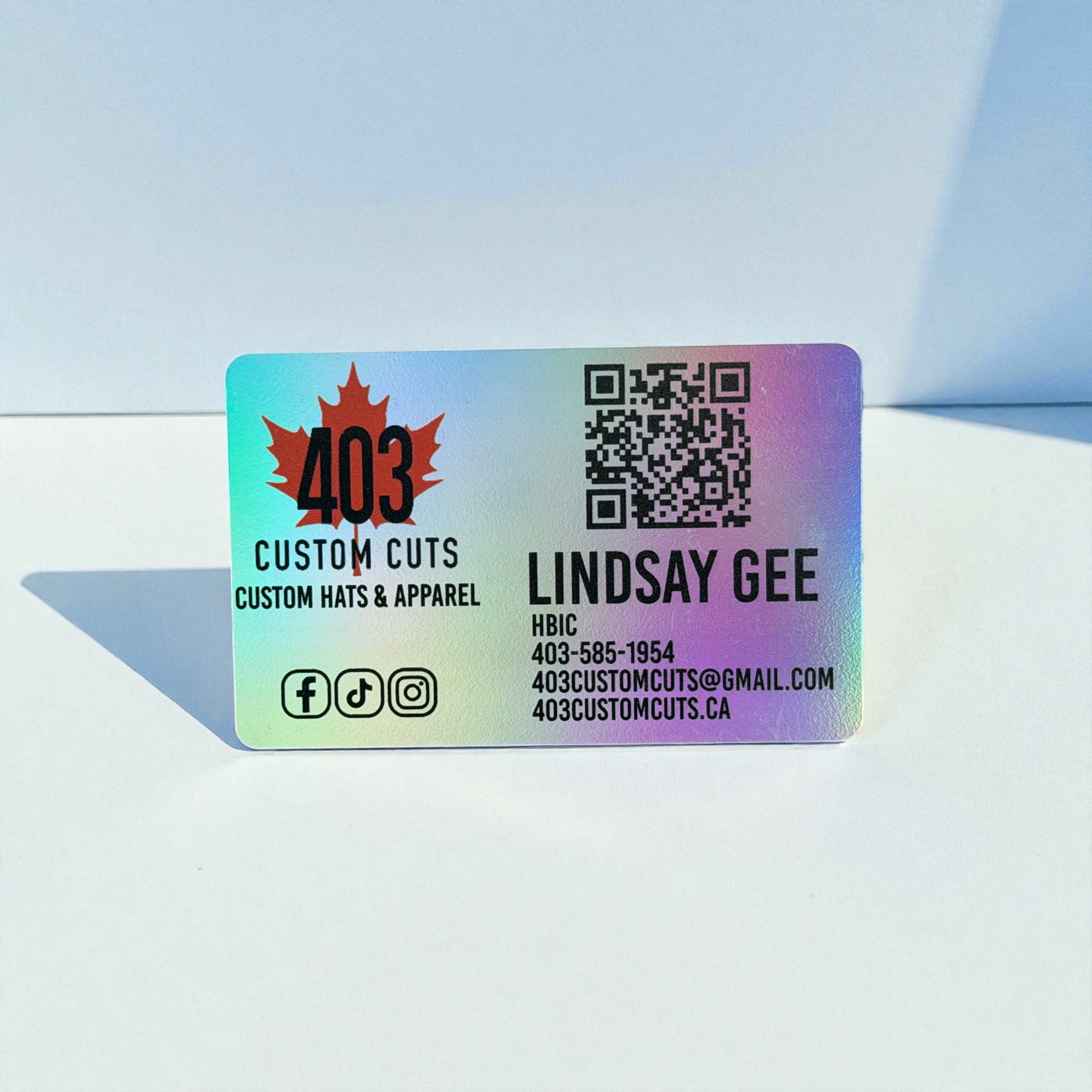 Custom UV Printed Holographic Business Cards