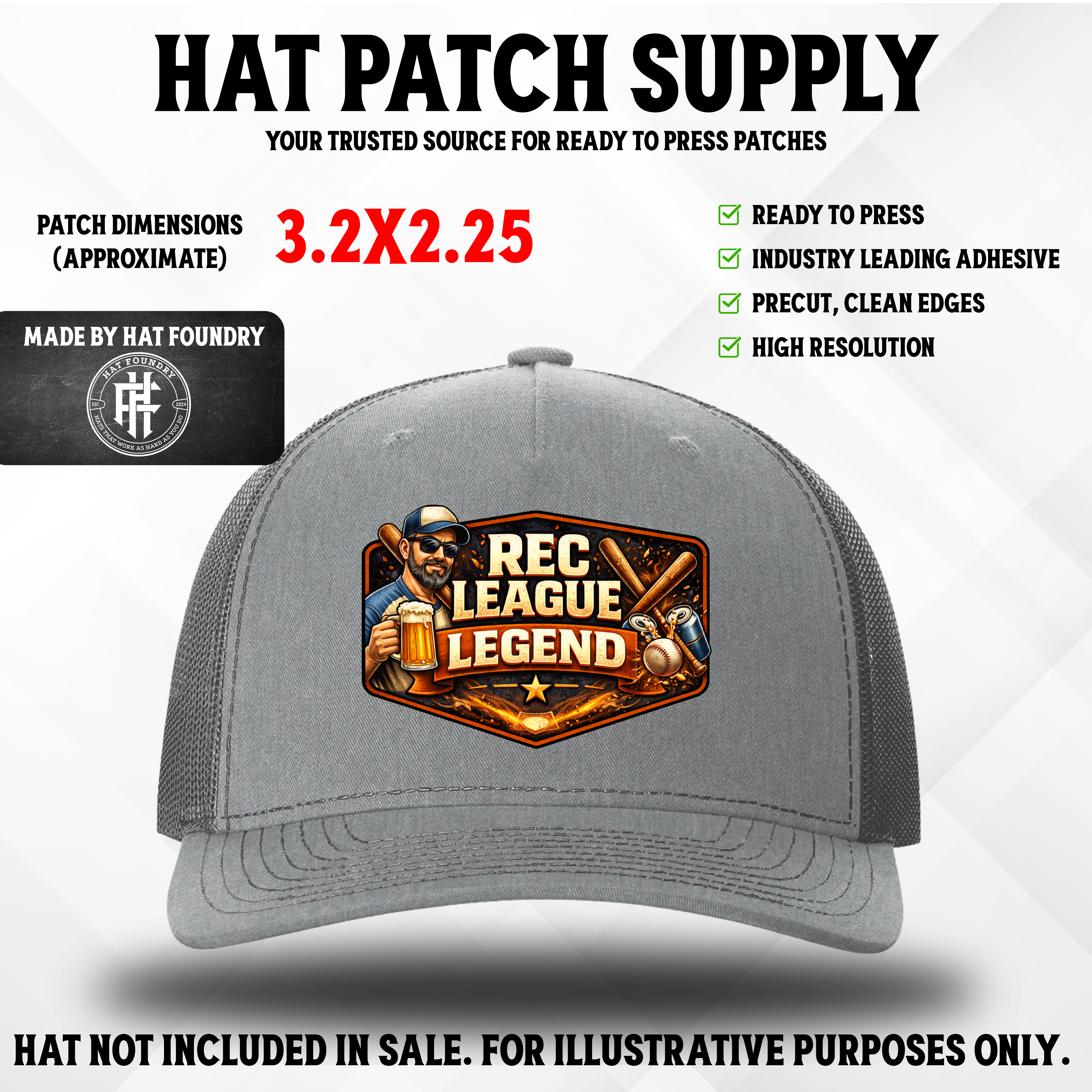 Rec League Legend Hat Patch