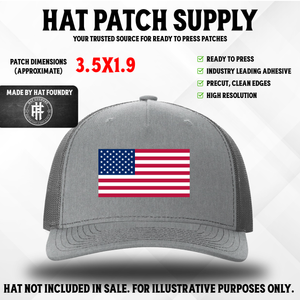 US Flag Full Color Hat Patch - Hat Patch Supply by Hat Foundry
