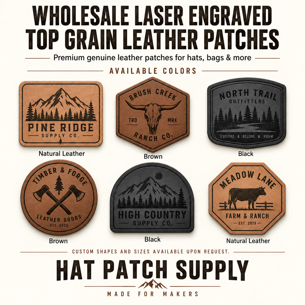 Wholesale Genuine Leather Laser Engraved Patch