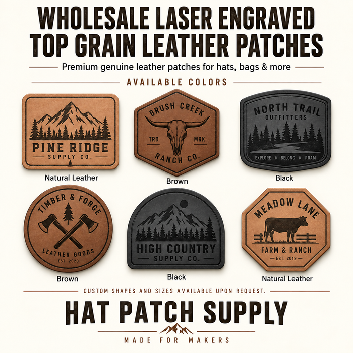 Wholesale Genuine Leather Laser Engraved Patch