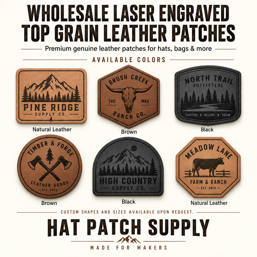 Wholesale Genuine Leather Laser Engraved Patch