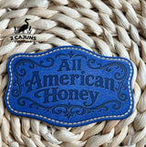 All American Honey UV Printed Hat Patch - 4 Colors Available
