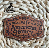 All American Honey UV Printed Hat Patch - 4 Colors Available