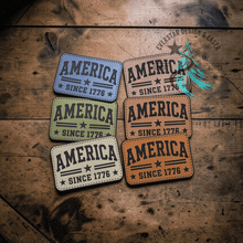 America Since 1776 Leather Patch - Hat Patch Supply