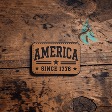 America Since 1776 Leather Patch - Hat Patch Supply