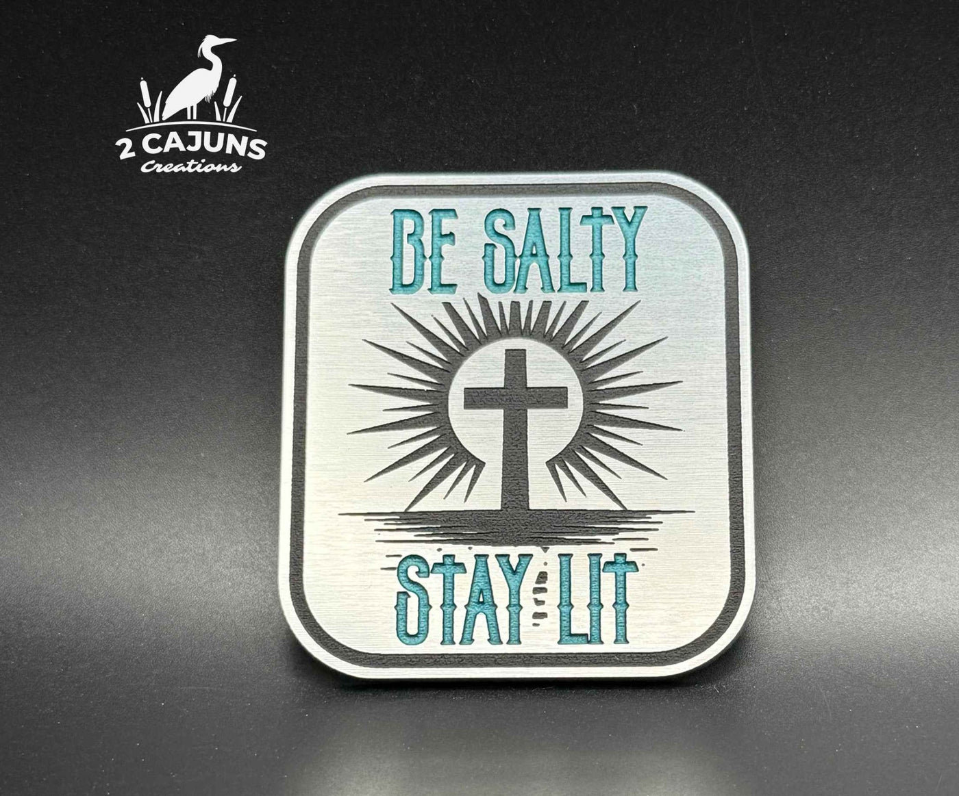 Be Salty Stay Lit Acrylic Hat Patch - 2 Colors Available - Hat Patch Supply