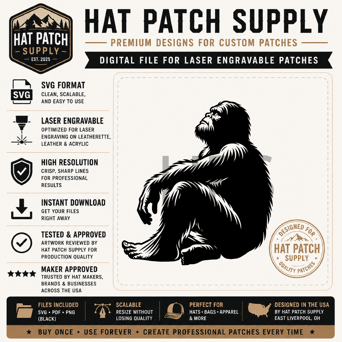 Bigfoot SVG bundle set 4 best sellers preview with zen, unicorn and selfie sasquatch designs