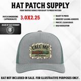 Duck hunting humor hat patch reading 'Call Me When Ducks Fly'