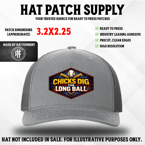 Chicks Dig The Long Ball - Hat Patch Supply