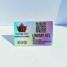 Custom UV Printed Holographic Business Cards - Hat Patch Supply