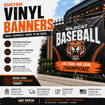 Custom Vinyl Banners - Hat Patch Supply