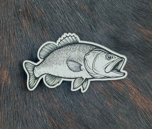 Engraved Bass Fish Patch