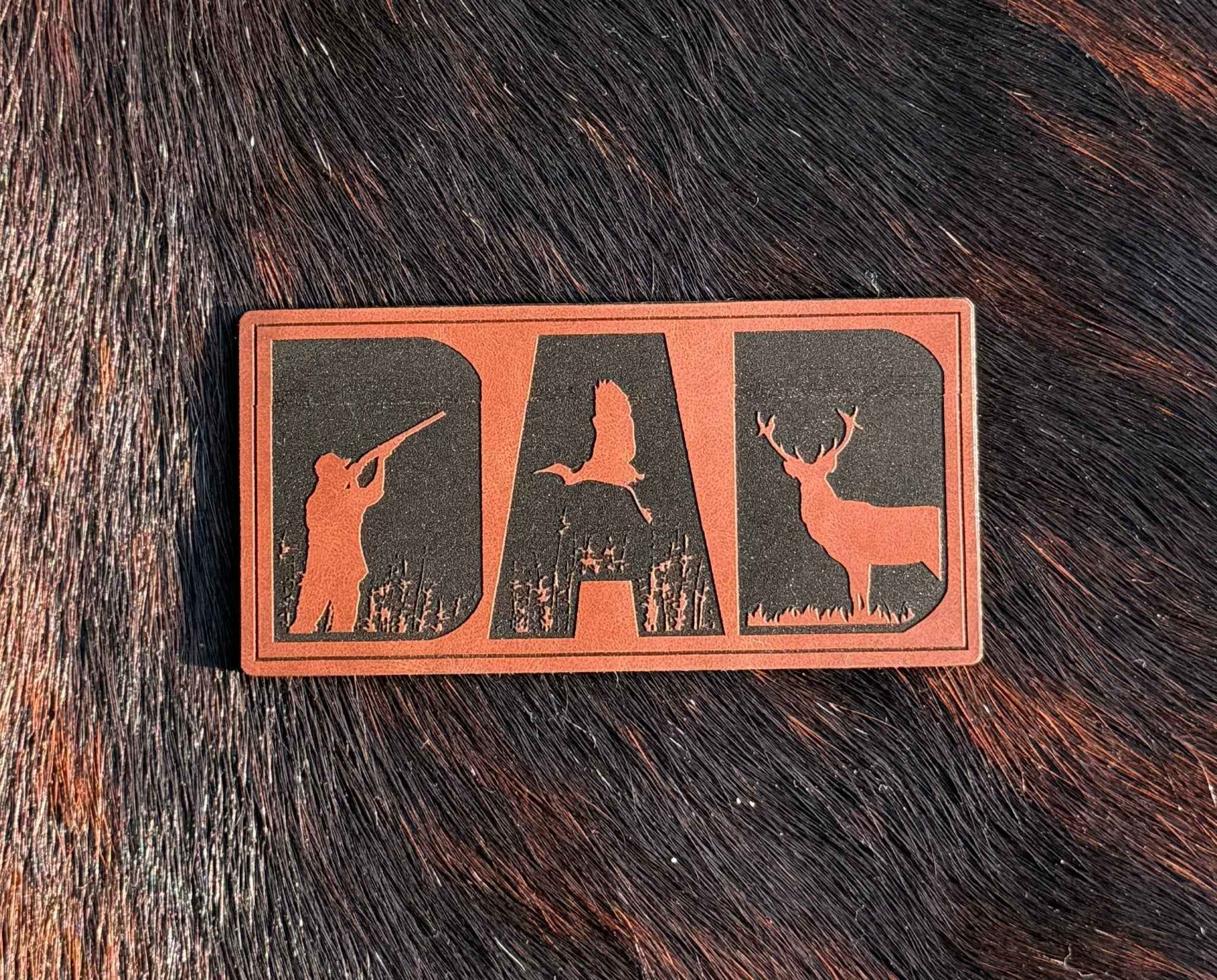 Engraved Hunting Dad Patch