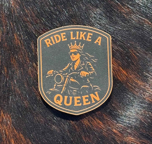 Engraved Ride Like a Queen Patch - Hat Patch Supply