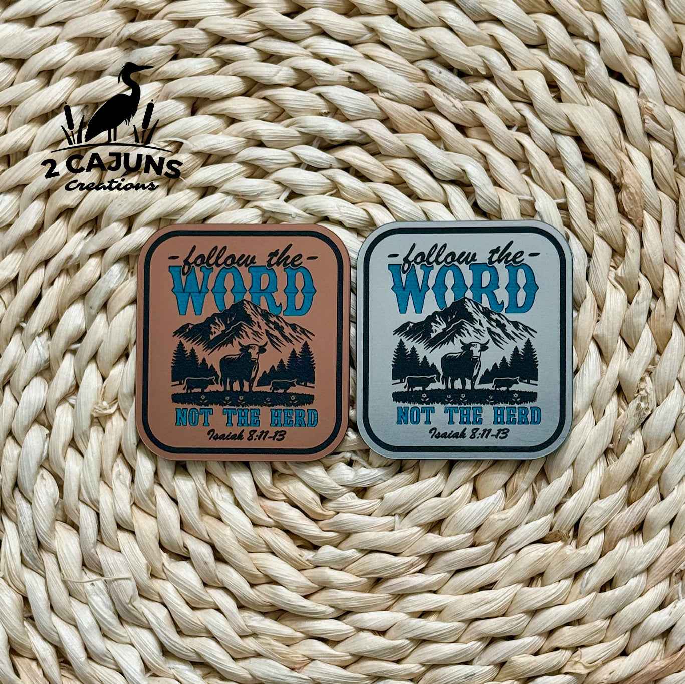 Follow the Word Not the Herd Isaiah 8:11-13 Acrylic Hat Patch - Hat Patch Supply