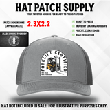Blue collar humor hat patch reading 'Forklift Certified'