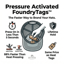 FoundryTag - Interior Sweat Band Branding Tag - Hat Patch Supply