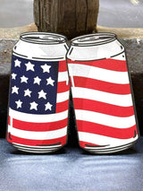 Alternate view of the Freedom Brews stars and stripes hat patch