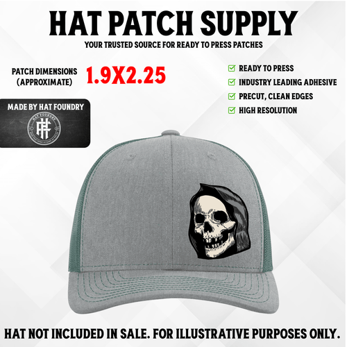 Grim Reaper UV Hat Patch - Hat Patch Supply