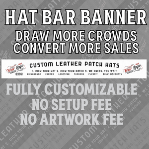 High Converting Hat Bar Tent Banner - Hat Patch Supply